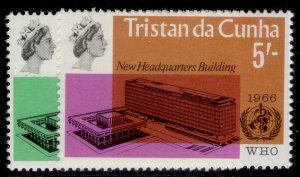 TRISTAN DA CUNHA QEII SG99-100, 1968 WHO headquarters set, NH MINT.