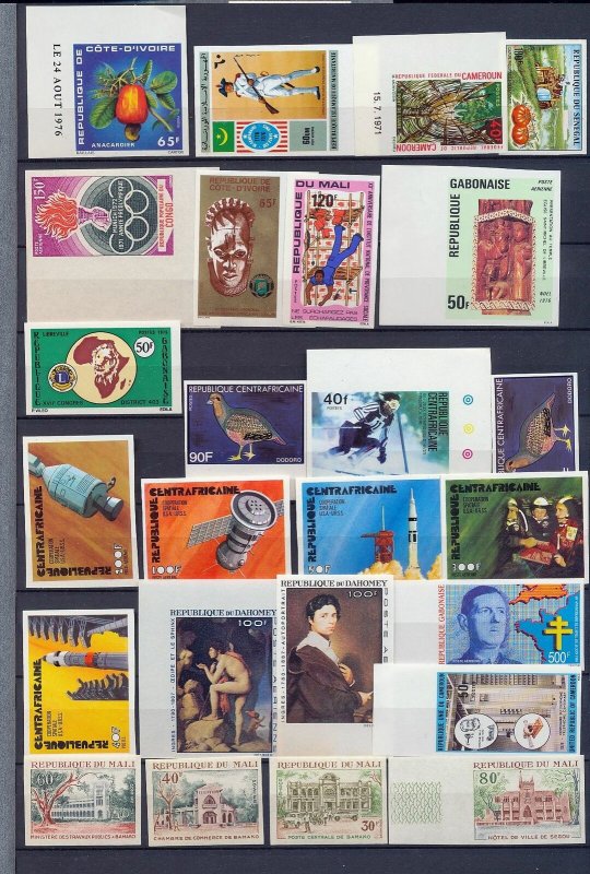 Africa Space Art Mali Dahomey IMPERFS MNH (Appx 50 Stamps) (As 494