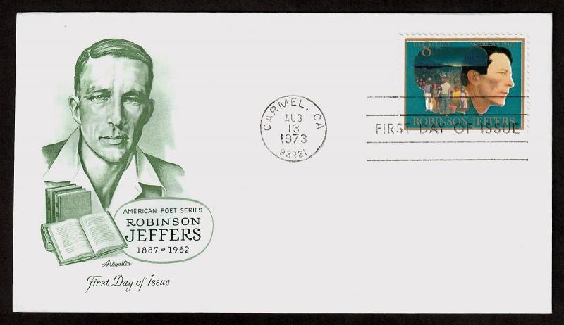 #1485 8c Robinson Jeffers, Artmaster-Addressed FDC **ANY 4=FREE SHIPPING**