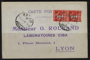 FRANCE 1921 LEVANT STAMP PAIR OVPTD OMF SYRIE SG 32J FROM DR IN HALEB