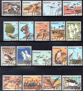 Botswana - 1982 Birds Set Used SG 515-532