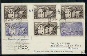 a1334 - French ANDORRA French - POSTAL HISTORY - Express Cover-