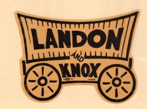 USA Campaign Label - Landon and Knox - Covered Wagon-MNH