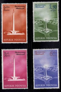 Indonesia Scott  B142-B145 MH* 1962 semi-postal Djakarta Monument set