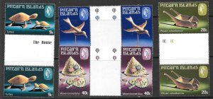 PITCAIRN ISLANDS SG207/10 1980 HANDICRAFTS IN GUTTER PAIRS  MNH