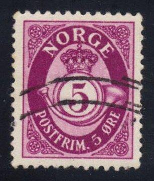 Norway #190 Posthorn, used (0.25)