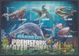 2016 Sierra Leone 7038-41KL Prehistoric Sea Animals 11,00 €