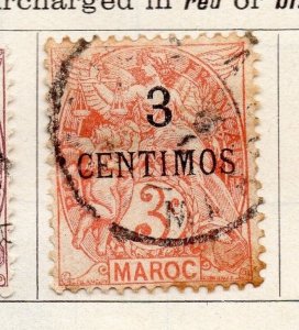 French Morocco 1902 Early Issue Fine Used 3c. Surcharged 142877