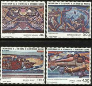 MEXICO 1183-84, C609-10 Autonomy of the Nat University. MNH