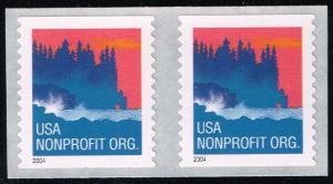 US #3875 Seacoast; MNH pair (0.50)