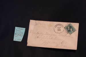 US 207 on cover Aberdeen Dakota Territory to Shepherdstown WV (#2745)