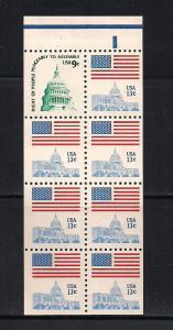 Lot #2690 U.S. Booklet Pane Starting @ Face