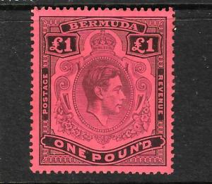 BERMUDA 1938 1pound  KGVI  MLH SG121