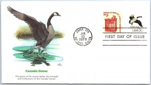 US COVER CANADIANGOOSE 13c DEFINITIVE ON CACHETED EVENT COVER CAPEX TORONTO 1978