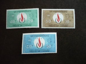 Stamps - Laos - Scott# 160-162 - Mint Hinged Set of 3 Stamps