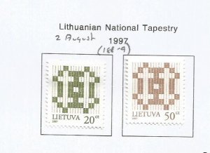 LITHUANIA - 1997 - Lithuanian National Tapestry -  Perf 2v Set - M L H