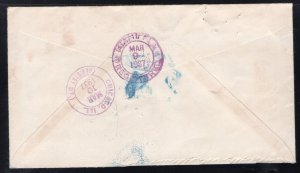 Bahamas 1937 Registered Airmail cover to Chicago franked 2p & 8p, Scott 74, 96