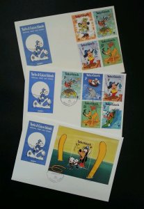 Turks & Caicos Islands Cartoon 1979 Beach Animation (FDC 3's)