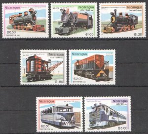 B0847 1981 Nicaragua Transport Steam Trains Locomotives 1Set Mnh