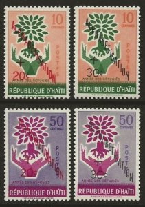 Haiti 1960 WRY Alphabetisation Set #B14-B17 VF-NH 