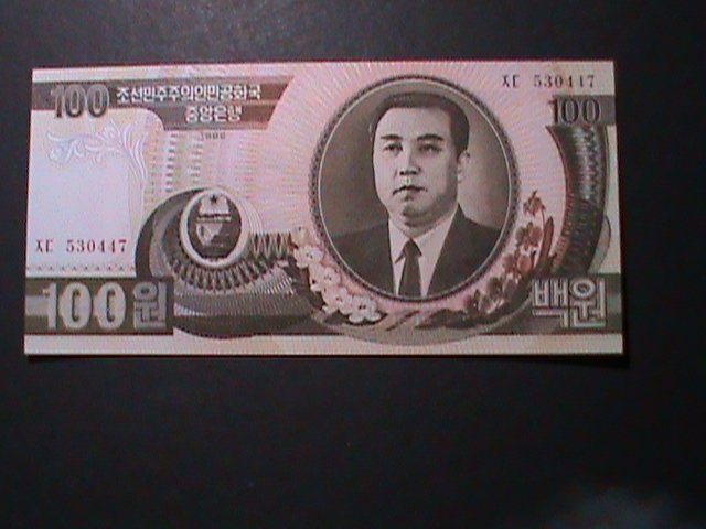 ​KOREA-1992 VERY OLD $100 LEADER KIM II SUNG- UN CIRCULATED-VERY FINE