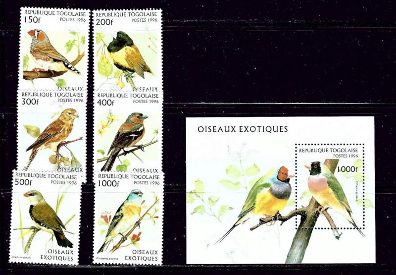 Togo 1784-89A MNH 1992 Birds