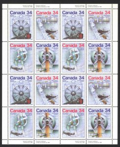 Canada Sc# 1102a MNH Pane/16 (field issue) 1986 34c Science & Technology