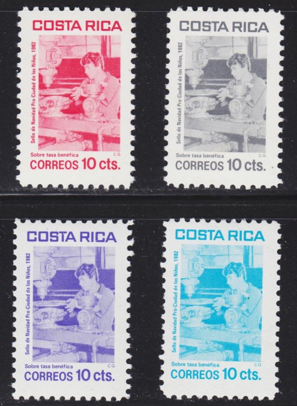 Costa Rica Scott RA93-96 complete set F to VF mint OG NH.