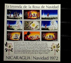 NICARAGUA Sc C821a NH SOUVENIR SHEET OF 1972 - CHRISTMAS - (CT5)