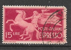 Italy E21: 15l Horse, Torchbearer, used, F-VF