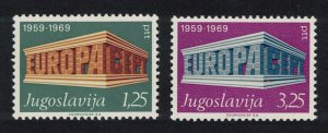 Yugoslavia Colonnade Europa 2v 1969 MNH SG#1407-1408