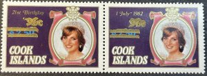 COOK ISLANDS # 739a-MINT NEVER/HINGED---PAIR---1983