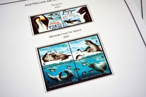 COLOR PRINTED AUSTRALIAN ANTARCTIC 1957-2020 STAMP ALBUM PAGES (44 illus. pages)