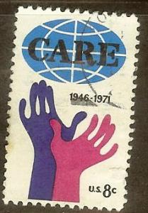 US #1439 8c Care Issue Hands Reaching for CARE