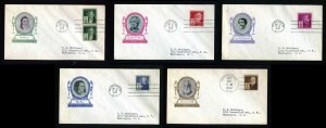 # 889 to 893 2nd Day Covers with Ioor cachet from Washington, DC dated 1940