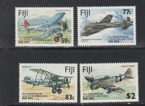 Fiji # 687-690, Royal Air Force 75th Anniversary, Mint NH, 1/2 Cat.
