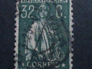 ​PORTUGAL 1924 SC#289 CERES- 99 YEARS OLD STAMPS USED VF FANCY CANCEL