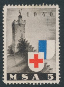 WWII Swiss Soldier Soldatenmarken Poster Stamp Mint No Gum