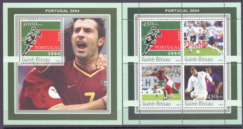 Guinea-Bissau. 2003. 2282-85 bl387. football. MNH. 