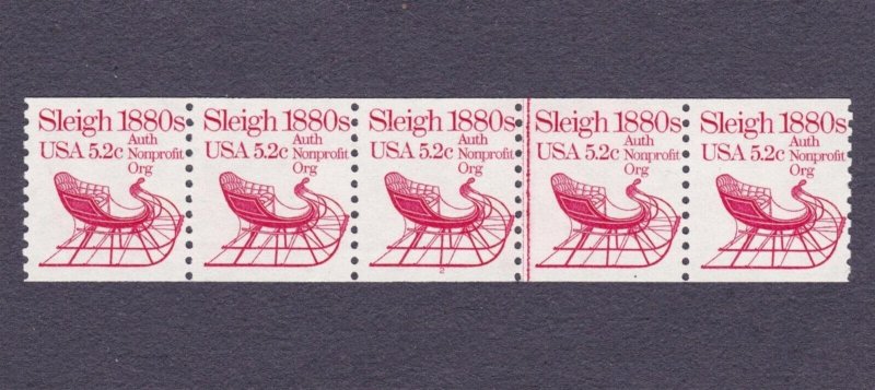 PNC5 5.2c Sleigh 2 US #1900 MNH F-VF