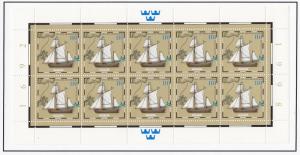 Germany #2019 Pane of 10 MNH CV$11.00