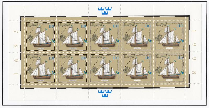 Germany #2019 Pane of 10 MNH CV$11.00