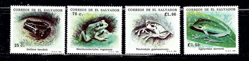 Salvador 1271-74 MH 1991 Frogs