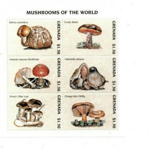 Grenada - 1997 - Mushrooms - Sheet Of 6 Stamps - MNH