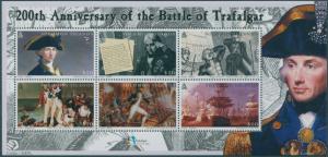 Solomon Islands 2005 SG1105-1110a Battle of Trafalgar sheetlet MNH