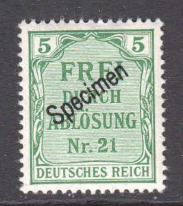 GERMANY OL3 SPECIMEN OG NH XF BEAUTIFUL GUM SCARCE $$$$$$$