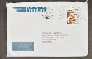 CM) 2001. ITALY. CHARACTER. ENVELOPE SENT TO ARGENTINA. XF