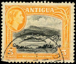 ANTIGUA Sc 110 F-VF/USED - 1977 3¢ - English Harbour - Wmk 4