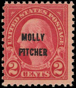 US Scott 646 F/MNH - 1928 2¢ Molly Pitcher - Sound-NO FAULTS