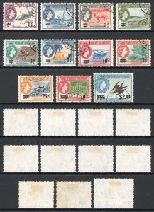 Virgin Islands SG162/73 QEII 1962 Part Set of 11 with Surcharge Used